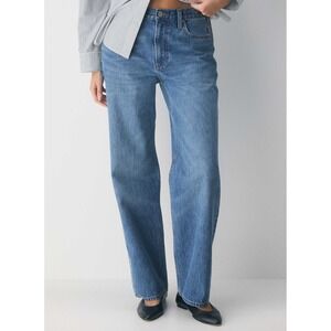 Aritzia Denim Forum The 90s Iggy Lo-Rise Baggy Jean Medium Wash Straight Leg 25